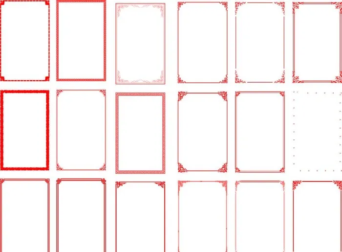 边框图片cdr矢量模版下载