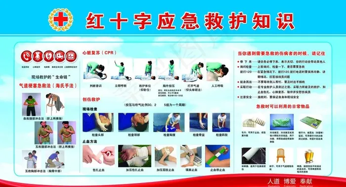 应急救护知识图片psd模版下载