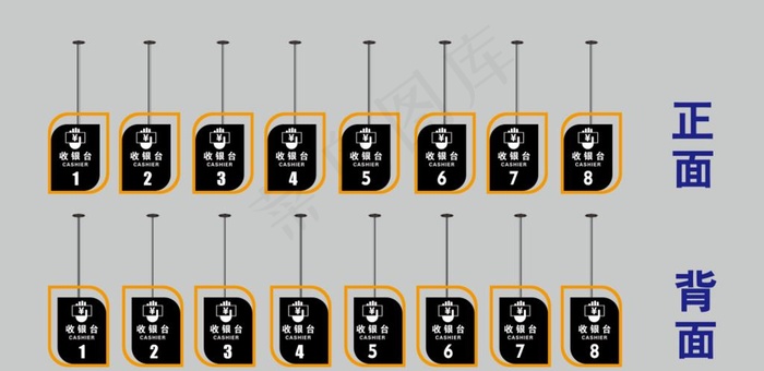 收银台灯箱图片cdr矢量模版下载