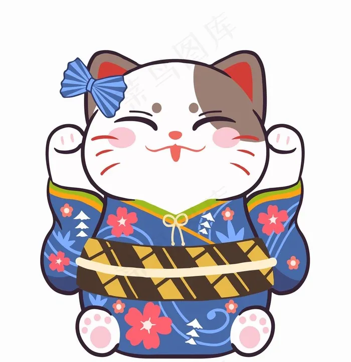 女招财猫图片