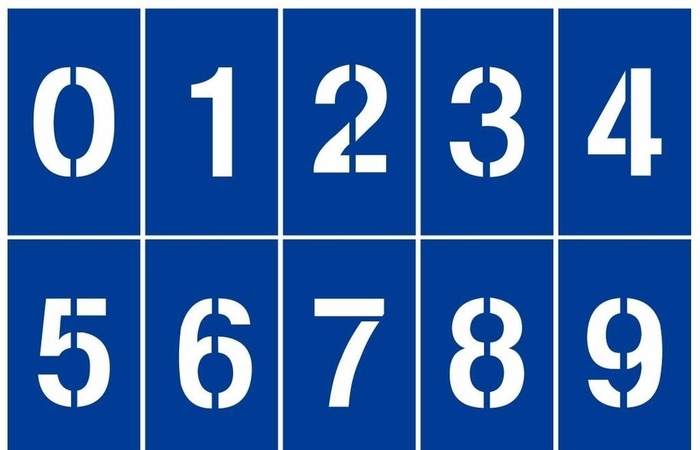 广告喷绘镂空数字图片