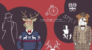 服装背景墙图片