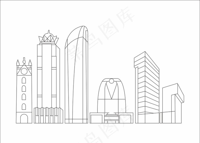 海南建筑图片cdr矢量模版下载