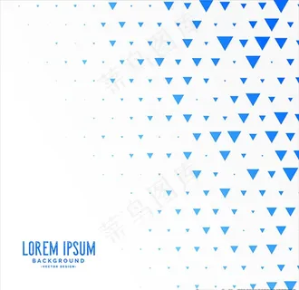 抽象的蓝色三角形图案背景图片