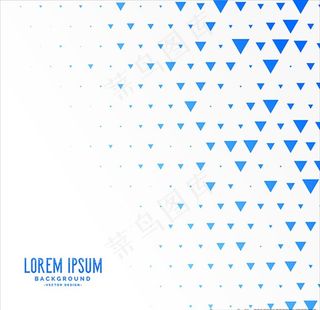 抽象的蓝色三角形图案背景图片