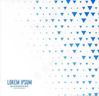 抽象的蓝色三角形图案背景图片