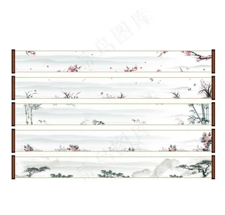 梅兰竹菊松图片