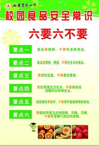 校园食品安全常识图片