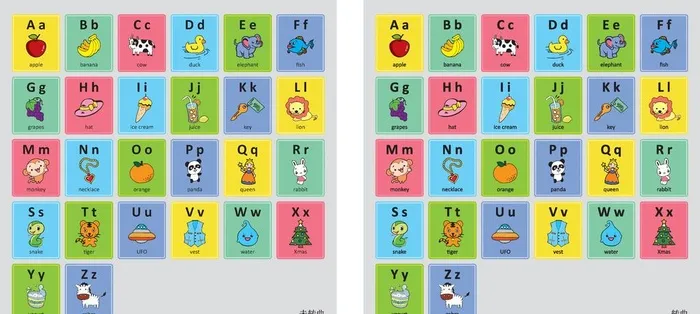 英文字母卡片图片