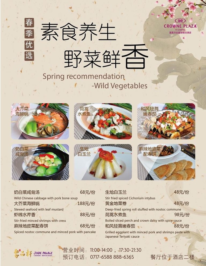 春季菜品宣传图片ai矢量模版下载