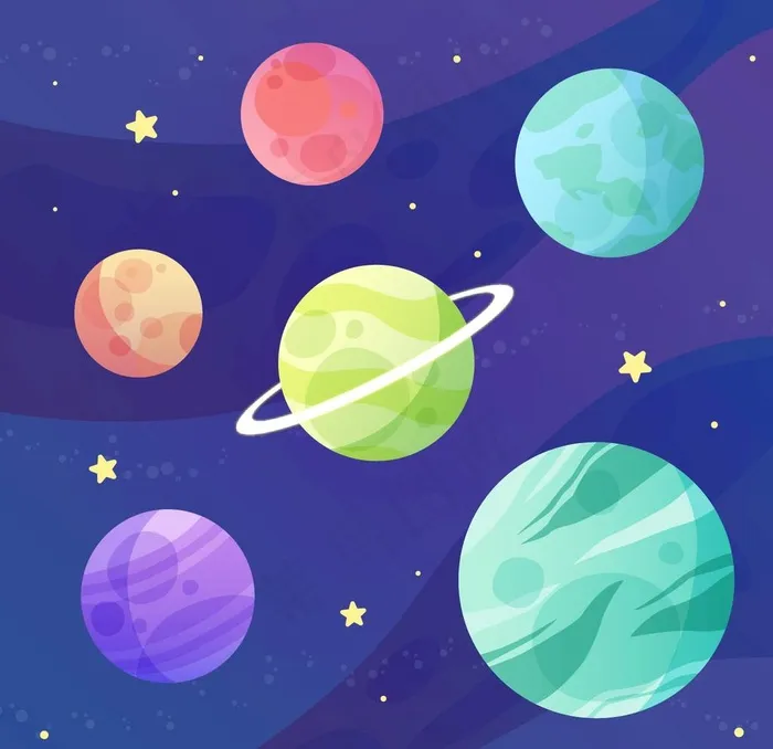 星球背景图片ai矢量模版下载