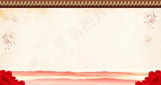 古典中医宣传签到墙展板背景图片