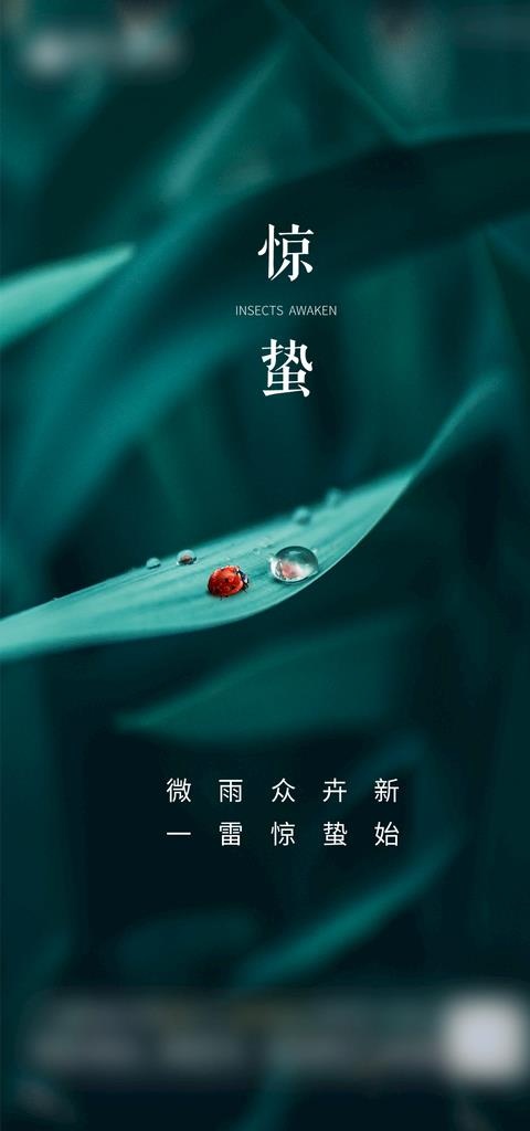 地产惊蛰节气单图图片(1080x2160)psd模版下载