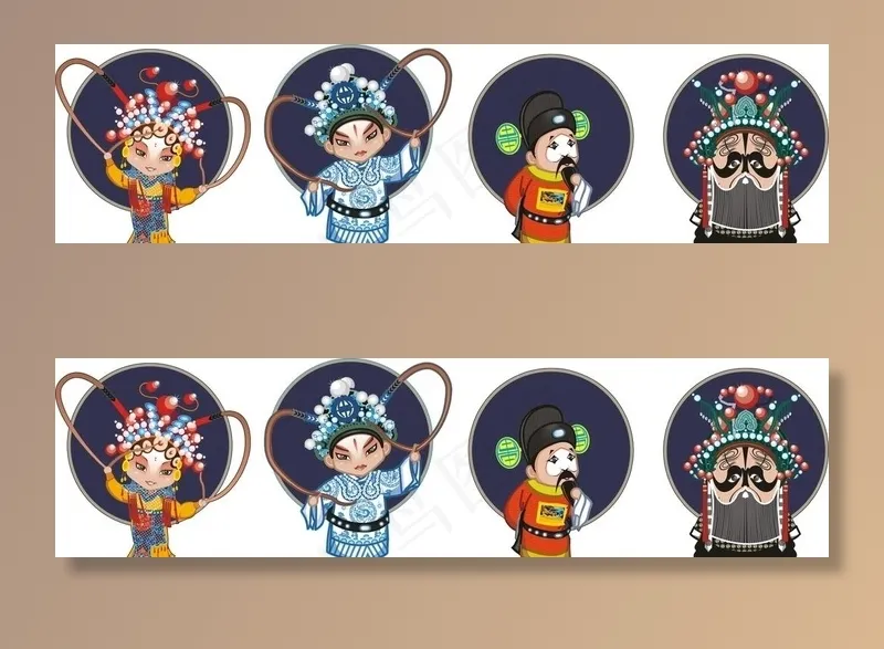 京剧人物图片cdr矢量模版下载