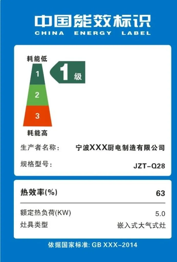 中国能效标识图片cdr矢量模版下载