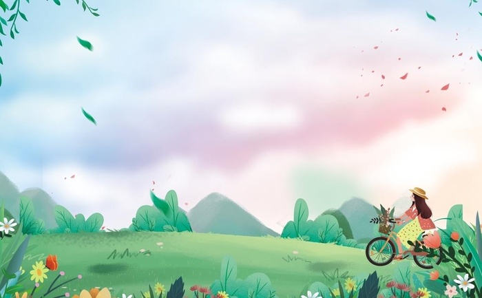 春天背景 创文创卫图片