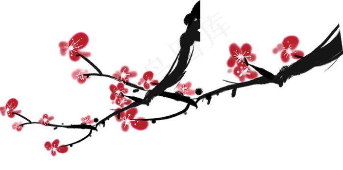 梅花素材图片psd模版下载