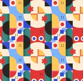 抽象几何镶嵌图案 图片