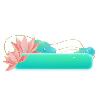 清新按钮荷花图片