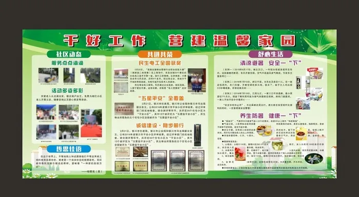 物业展板图片cdr矢量模版下载