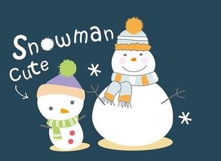 可爱卡通雪人矢量图片