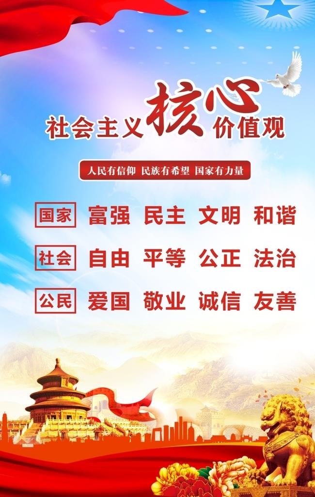 *核心价值观 图片cdr矢量模版下载