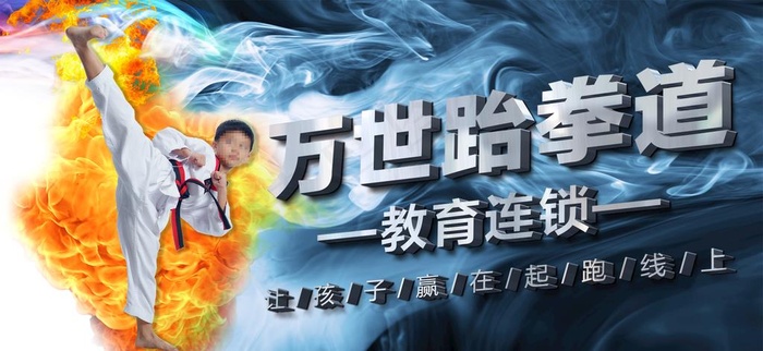 跆拳道海报雄霸天下图片