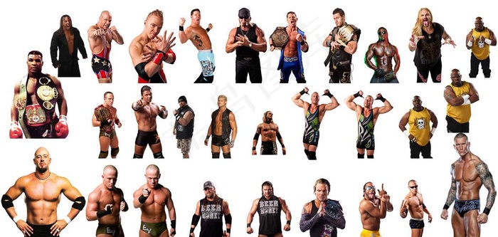 WWE美国职业摔跤图片(4343x2200)psd模版下载