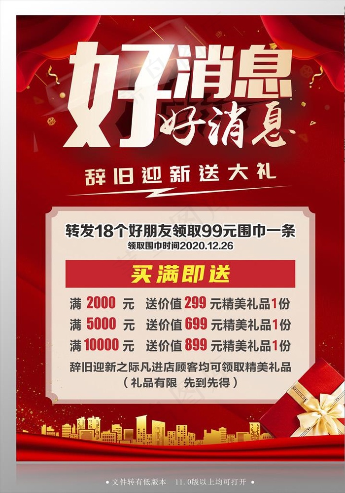 好消息单页图片cdr矢量模版下载