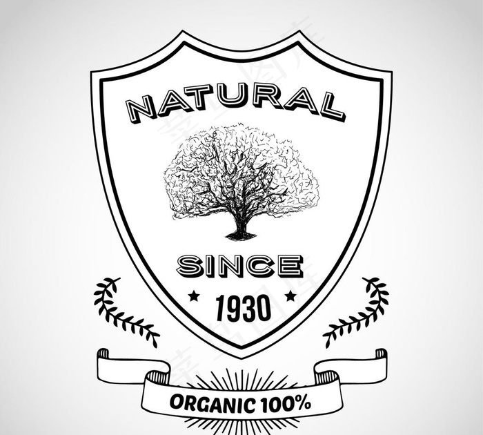 树盾牌标志图片