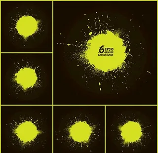 时尚潮流喷溅元素图片