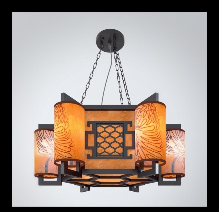 中式吊灯模型图片