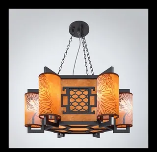 中式吊灯模型图片