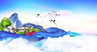 风景背景墙装饰画图片