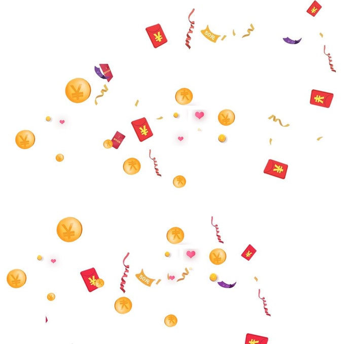 金币雨图片(3000x3000)psd模版下载
