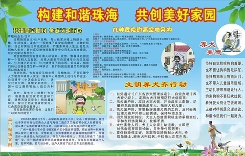 物业管理高空抛物养宠物狗图片