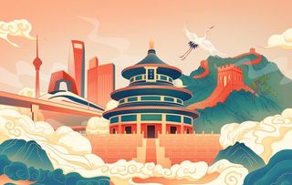 中国风手绘插画图片