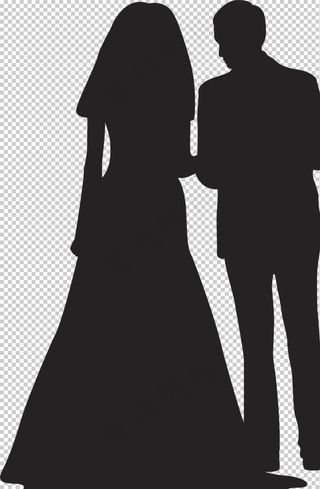 婚纱人物剪影图片