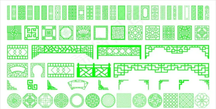 镂空隔断图片cdr矢量模版下载