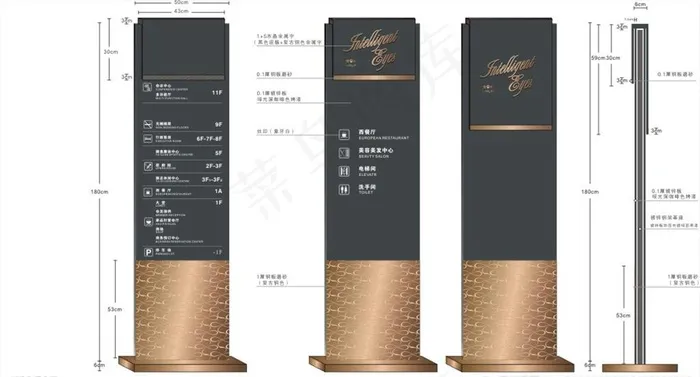 导视牌图片cdr矢量模版下载
