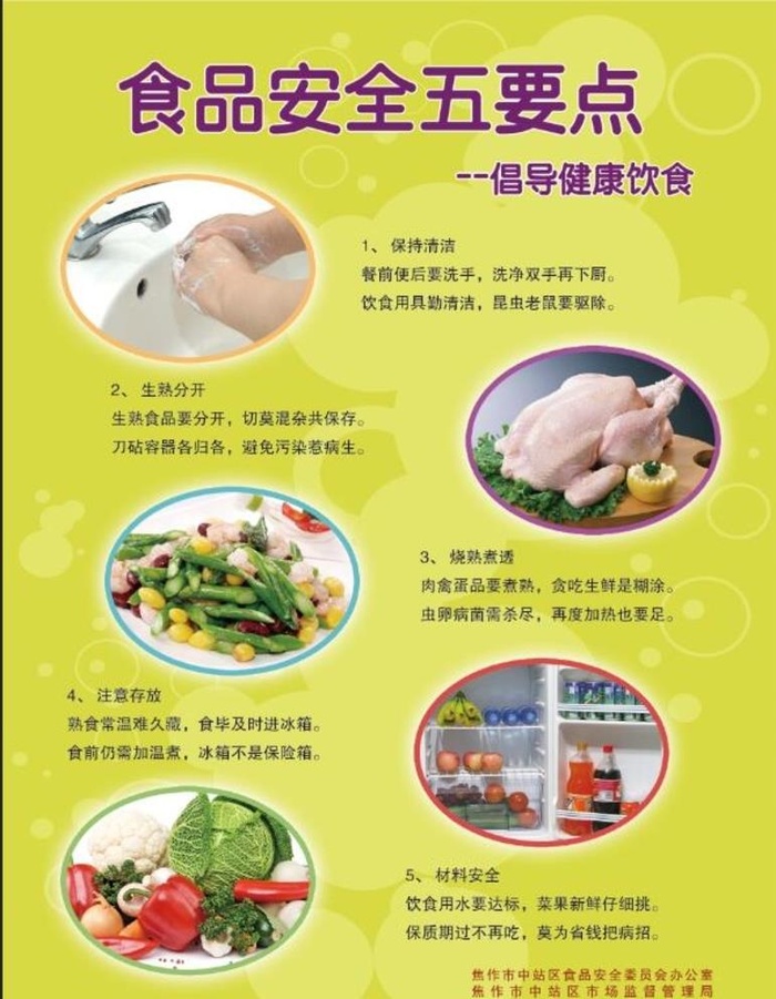 食品安全五要点图片(7087x9449)psd模版下载