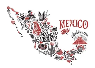 墨西哥元素涂鸦图片
