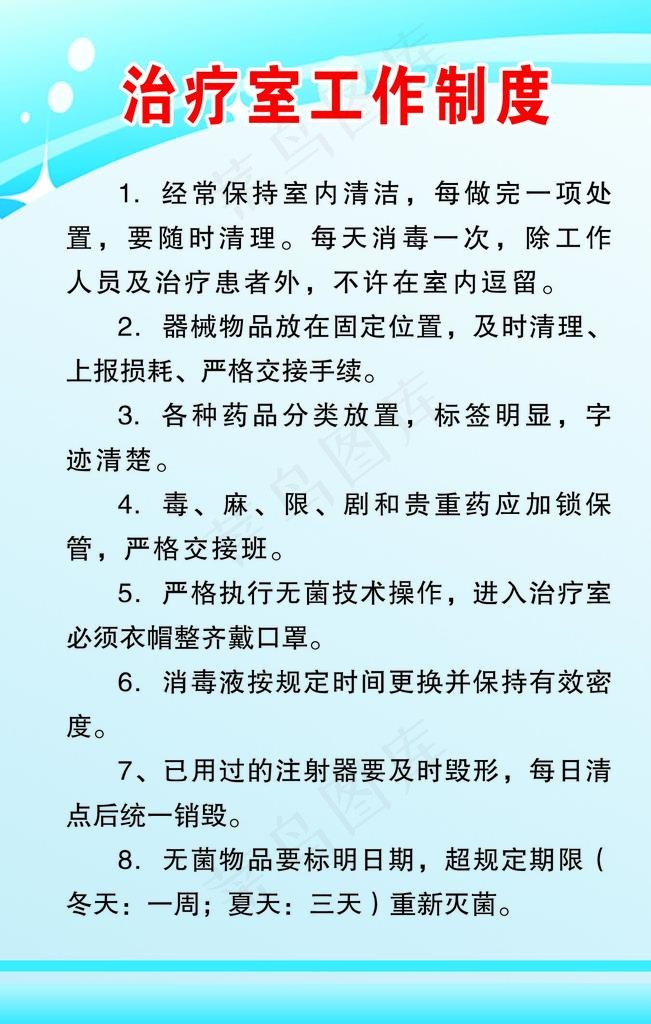治疗室制度图片