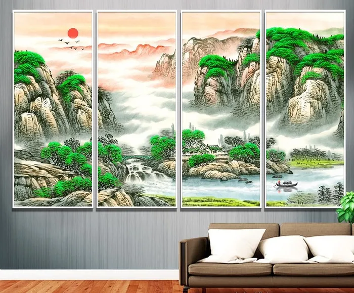 山水画图片(9449x5906)psd模版下载