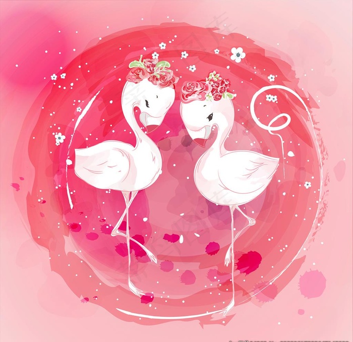 水彩卡通动物图片