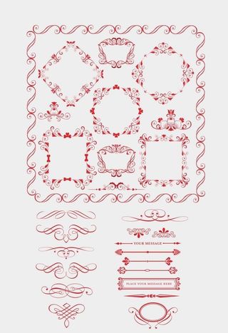 矢量欧式花纹花边边框图片