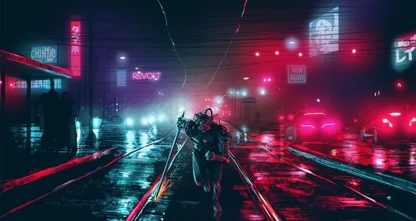 赛博朋克背景图片