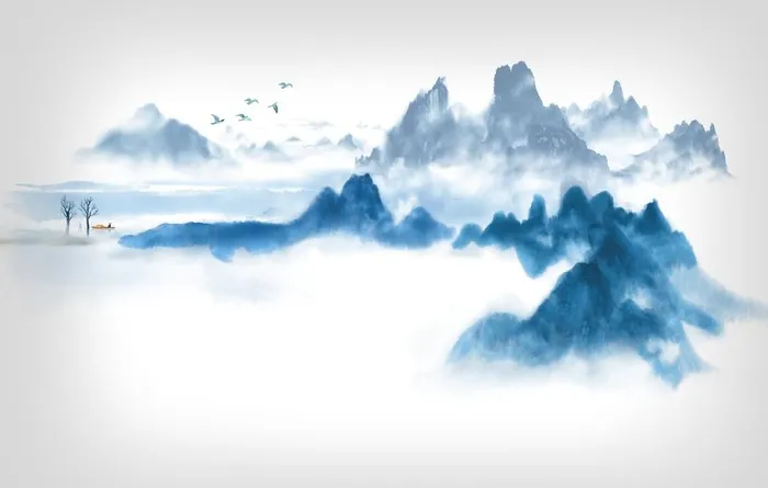 水墨山水图片(10000x6666)psd模版下载