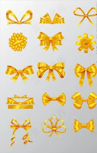 金色蝴蝶结图片