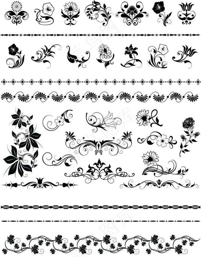 角花 矢量线条 边框图片
